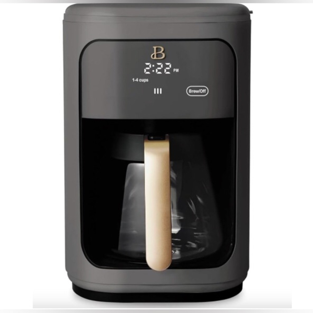 Beautiful 14-Cup Programmable Coffee Maker | Touchscreen | Oyster Gray